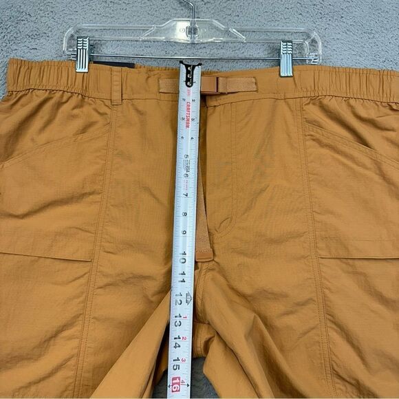 Eddie Bauer Rip Stop Tech Shorts Mens Beige Cargo Elastic Waist Hiking Outdoor - Picture 10 of 16